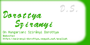 dorottya sziranyi business card