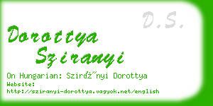 dorottya sziranyi business card